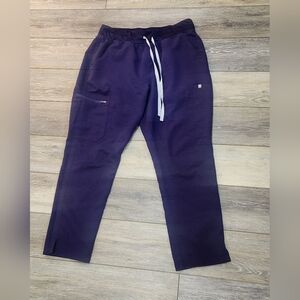 Figs Woman's Purple Scrub Straight Leg Pants Size Large Petite